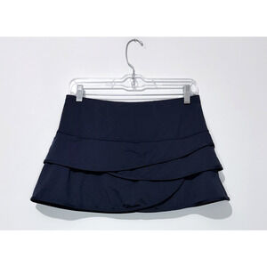 Lucky In Love Womens Skort M 8-10 Navy Breathable Skirt Shorts NWOT